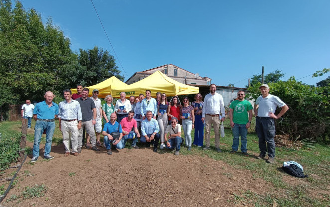 The partners of the EU B-Ferst project visiting the Novamont Research Center in Piana di Monte Verna 